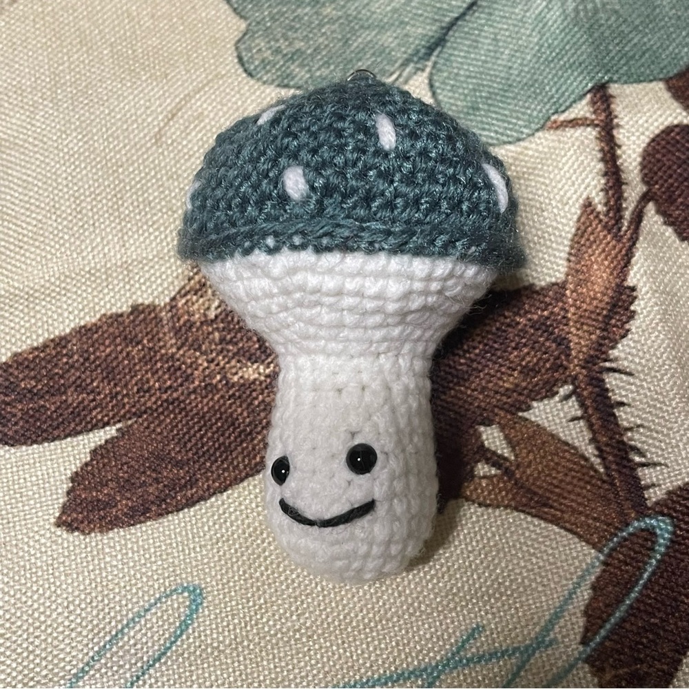 Handmade Crochet Mushroom keychain